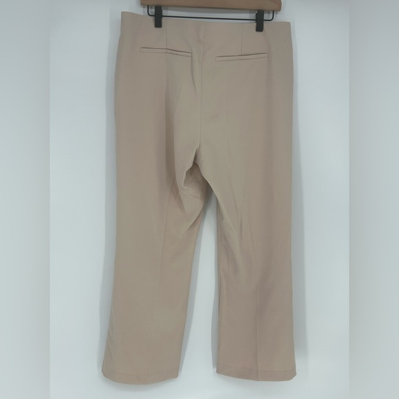 "NWT"Adrianna Papell Pull-on Elastic Waist Straight Leg Champagne Blush Pants-14 - Picture 2 of 11
